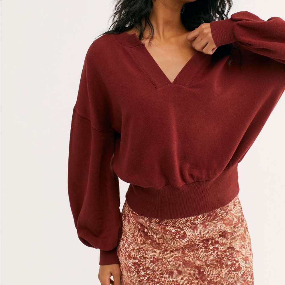 Free people Runyon pullover sweatshirt